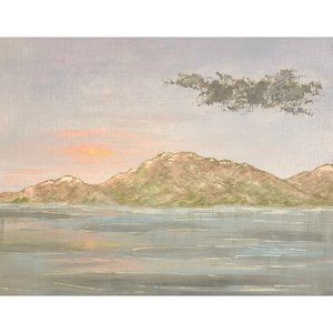 New Beginnings Landscape Contemporary Original Acrylic Painting, 8 x 10" Signed